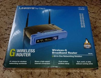 Cisco Linksys WRT54GL 54Mbps 4-Port 100Mbps WLAN WiFi Funk Router WRT54GL-EU NEU - Bild 1 von 4