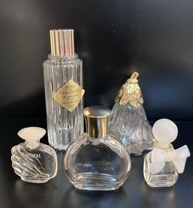 Five, 5 Empty Perfume Cologne Bottles Lot Houbigant Gres Worth Paris Lauder Avon - Picture 1 of 17