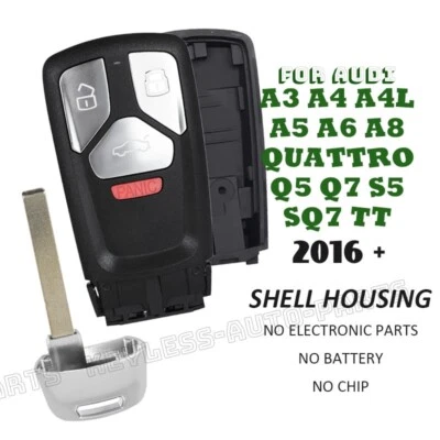Mando a distancia para Audi A3 A4L A5 A6 A8 Quattro Q5 Q7 S5 SQ7 TT carcasa llave llavero Foto 1 de 4