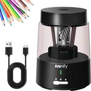 Pencil Sharpener Electric Pencil Sharpener Heavy Duty Blade Rechargeable Battery - Picture 1 of 8
