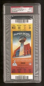 2012 NFL Super Bowl XLVI Eli Manning Giants Patriots boleto completo PSA 8 - Imagen 1 de 2