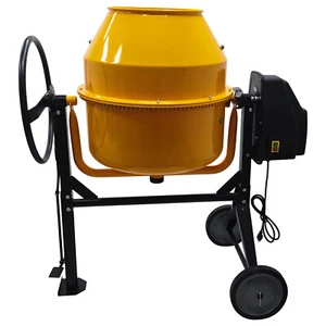 Electric Cement Mixer Concrete Mortar Steel Drum 110V 5cu.ft 140L Opening 15.3in - Picture 1 of 24