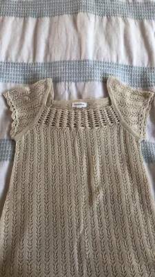 Generra Crocheted Ivory And Gold Top Size Small Never Worn - Image 1 of 4