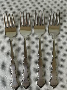 Valerie Distinction Deluxe by Oneida Stainless Flatware 4 Salad Forks 6 3/4” - Picture 1 of 6