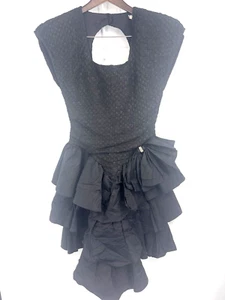 VTG Zum Zum Dress Womens 9/10 Union USA 80s Metallic Goth Going Out Hoco y2k - Picture 1 of 21