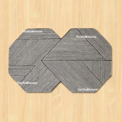 Handmade Black & White Pattern  Wool Rug  Irregular Line Pattern for Modern Deco - Image 1 of 4