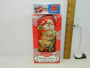 COCA COLA Santa Claus Playing Cards 2 Decks NEW in Collector Tin Vintage 2001 - Picture 1 of 7