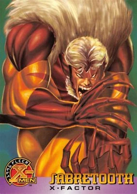 SABRETOOTH / 1996 Fleer X-Men Walmart BASE Trading Card #18 - Image 1 of 2