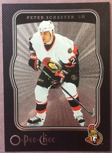 2007-08 O-Pee-Chee negro paralelo #345 Peter Schaefer senadores de Ottawa 055/100 - Imagen 1 de 2
