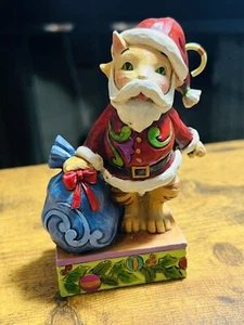 Jim Shore Navidad Gato Heartwood Creek Joly Old Santa Paws 2013 - Imagen 1 de 4
