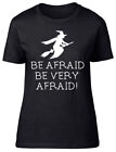 Be Afraid Be Very Afraid Halloween Damski Damski Dopasowany T-shirt