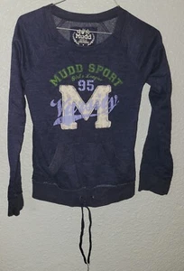 Mudd Girls Large (14) Long Sleeve Pullover Shirt Blue 60% Cotton 40% Polyester - Picture 1 of 6