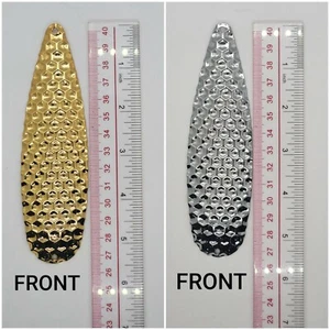 Multi Pack 18 of 3 Each Fishing Flutter Spoon Hex Silver and Gold Finish Brass - Picture 1 of 12