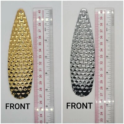 Paquete múltiple 18 de 3 cucharas de pesca hexagonal acabado plateado y dorado latón  Foto 1 de 4