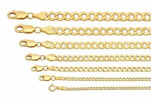 BRAND NEW 10k Yellow Gold 2mm-7.5mm Cuban Curb Link Chain Necklace16"-30" Hollow