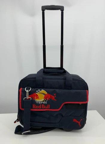 Team Red Bull Racing Puma Rolling Bag Briefcase Team Issued w/ Laptop Case RARE Cover