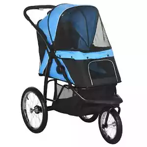 Pet Stroller Jogger for Medium, Small Dogs, Foldable Cat Pram Dog Pushchair - Picture 1 of 11