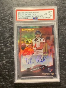 2020 Panini Donruss DESHAUN WATSON RETRO 2000 AUTO /25 PSA 8.5 NM-MT+ #DW - Picture 1 of 3