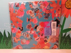 RUSS WRAPPING PAPER - Russ Troll Doll - 1 Sheet 4 1/2 Sq Ft - NEW IN PACKAGE - Picture 1 of 10