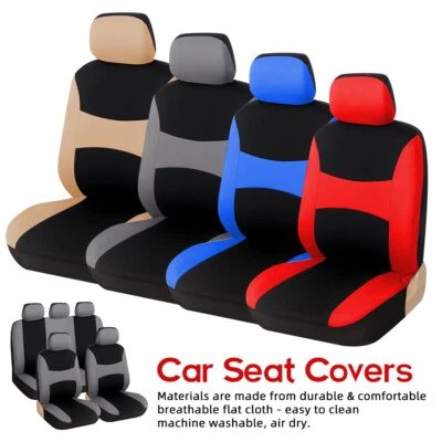 Auto Seat Covers for Car Truck SUV Van - Universal Protectors Polyester 4 Color Foto 1 de 4
