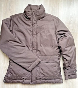 Columbia Small Brown Down Feather Filled Full Zip Outdoor Jacket Coat Puffer - Picture 1 of 23