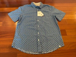 Chaps Men’s Linen Button Down Woven Shirt Seacoast Wash Blue Size Large NWT - Picture 1 of 7