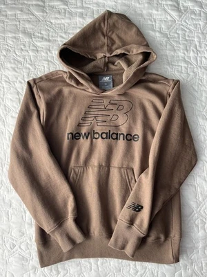 Sudadera con Capucha New Balance Niños Talla 10 Marrón Polar Pullover Sudaderas con Bolsillo Foto 1 de 4