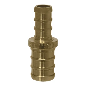 2 PIECES 1/2" x 3/8" PEX FITTING STRAIGHT REDUCING COUPLING (LEAD FREE) - Picture 1 of 8