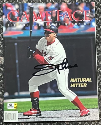 CLEVELAND INDIANS - GAME FACE MAGAZINE - JIM THOME - SIGNED GLOBAL AUTHENTICS - Image 1 of 3