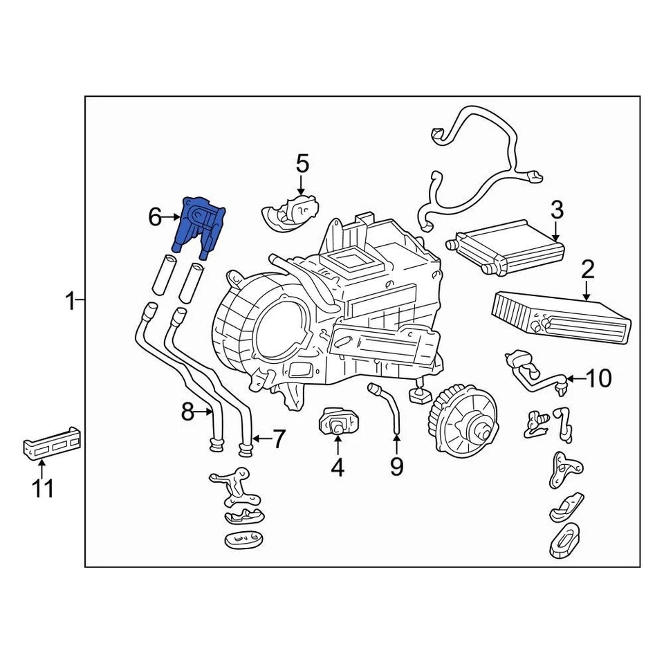 For Toyota Sequoia 2001-2007 Toyota 8724028100 HVAC Heater Control Valve - Image 1 of 1