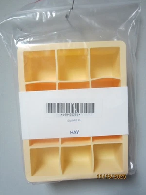 HAY Light Yellow Silicone Ice Cube Tray Square XL - Image 1 of 2