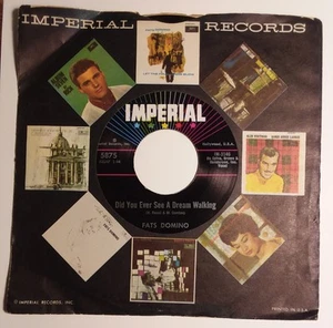 FATS DOMINO 45 DID YOU EVER SEE A DREAM WALKING B/W STOP THE CLOCK IMPERIAL 5875 - Picture 1 of 2