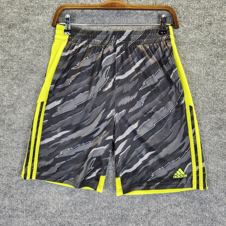 Pantalones Cortos Adidas Juveniles Talla XL 18/20 Gris Negro Diseño Marcas Garra Cintura Elástica Foto 1 de 4
