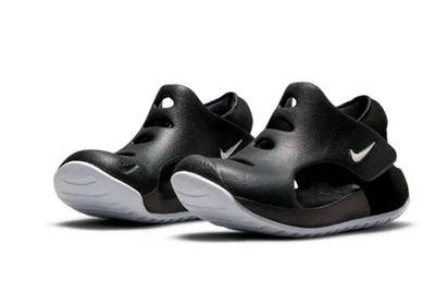 NIB NIKE Sunray Protect 3 Baby Toddler Waterproof Sandals Shoes Black White 7c - Image 1 of 4