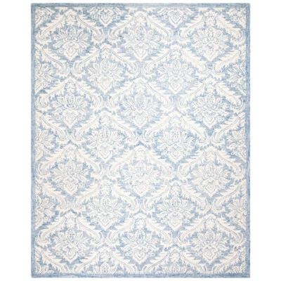 SAFAVIEH Micro-Loop Collection MLP513M Handmade Blue Rug - Image 1 of 4