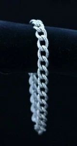 Tiffany & Co. Sterlingsilber strukturierte Glieder Bettelarmband - Bild 1 von 4