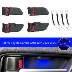 4x Inner Door Handle Bowl LED Lights Blue For Toyota Corolla E210 12th 2020-2022 - Picture 1 of 6
