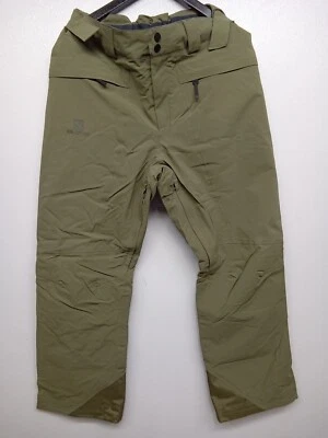 Pantalones de snowboard Salomon para mujer XL VERDE esquí esquí #y3a Foto 1 de 3