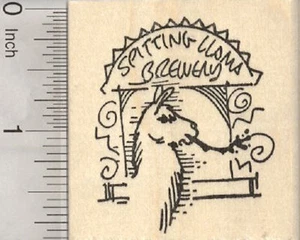 Estampilla de goma para cervecería Escupir llama, tema de cerveza artesanal G28614 WM - Imagen 1 de 1