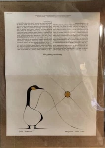 Benjamin Chee Chee Print GOOD MORNING matted Signed reduction of line & image - Picture 1 of 5