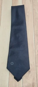Navy Blue Floral Halston III Neck Tie Polyester - Picture 1 of 14