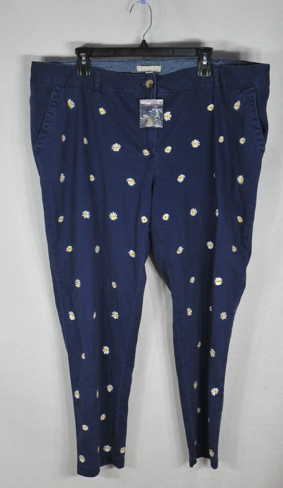 Mujer Dentro Pantalón Chino Bordado 20W Nuevo Sin Etiquetas Foto 1 de 4