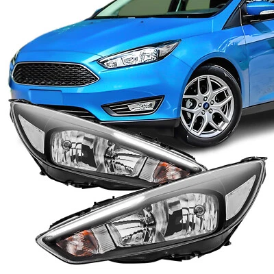 Scheinwerfer LED DRL für Ford Focus III MK3 Facelift Schwarz Hauptscheinwerfer - Bild 1 von 4