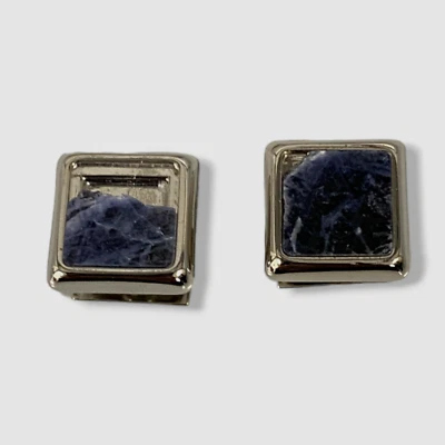 Tachuelas presidenciales JFK de sodalita plateadas Ox & Bull de $155 para hombre Foto 1 de 3