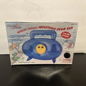 Real! Vintage Unopened Inflatable Boom Box Am Fm Radio New! Beach Fun 15x11x6.5 - Picture 1 of 11