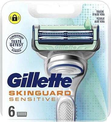 Pack 6 Lames GILLETTE SKINGUARD Sensitive Recharge de Rasoir Gilette Proglide