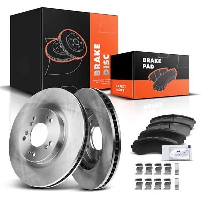 Rotores de freno de disco delanteros y pastillas de freno para Mitsubishi Endeavor 2004-2008 2010-2011 Foto 1 de 4