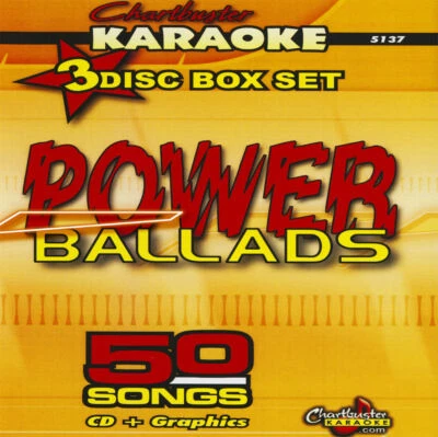 KARAOKE CD+G CHARTBUSTER POWER BALLADS 5137 NEW IN CASE 3 CD SET w/ Song list - Image 1 of 3