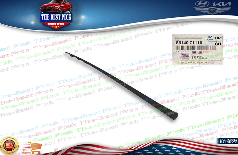 ⭐Genuine⭐ Windshield Glass Side Moulding RH for Hyundai Sonata 86140C1110 - Image 1 of 1