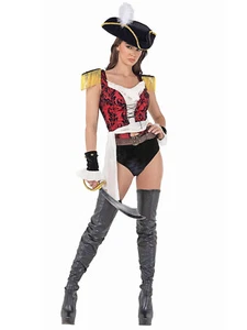 Roma Womens Playboy Pirate Costume 7Pc Halloween Roleplay Outfit S M L XL - Picture 1 of 7